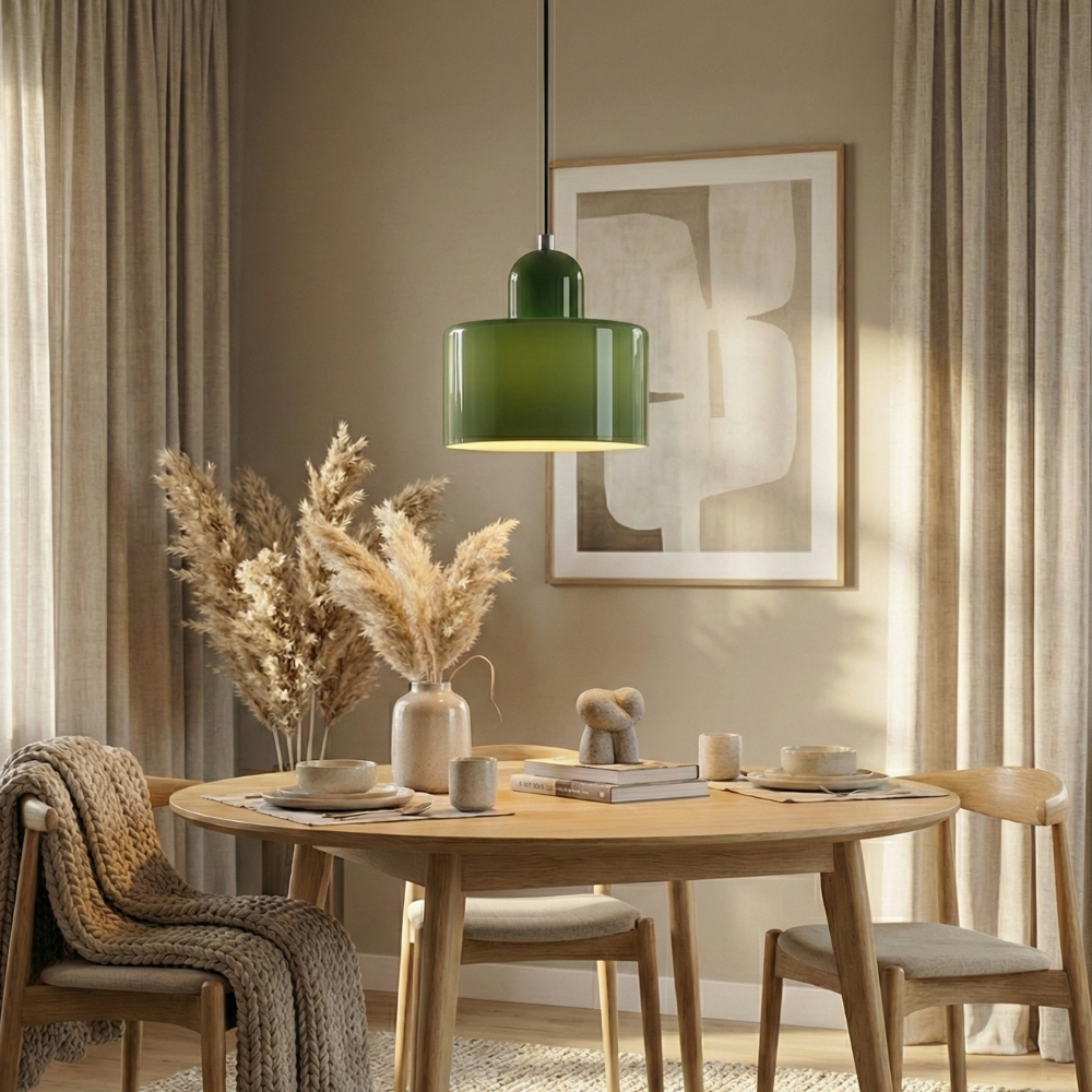 Home Decor : Bauhaus Colored Glass Pendant Lamp - Adjustable Height in van Vandaliamo