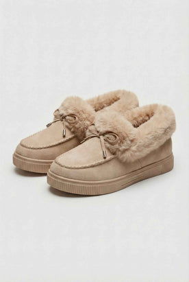 Women’s Snow Boots : Beige Snow Boots for Women in Beige van Vanda Liamo