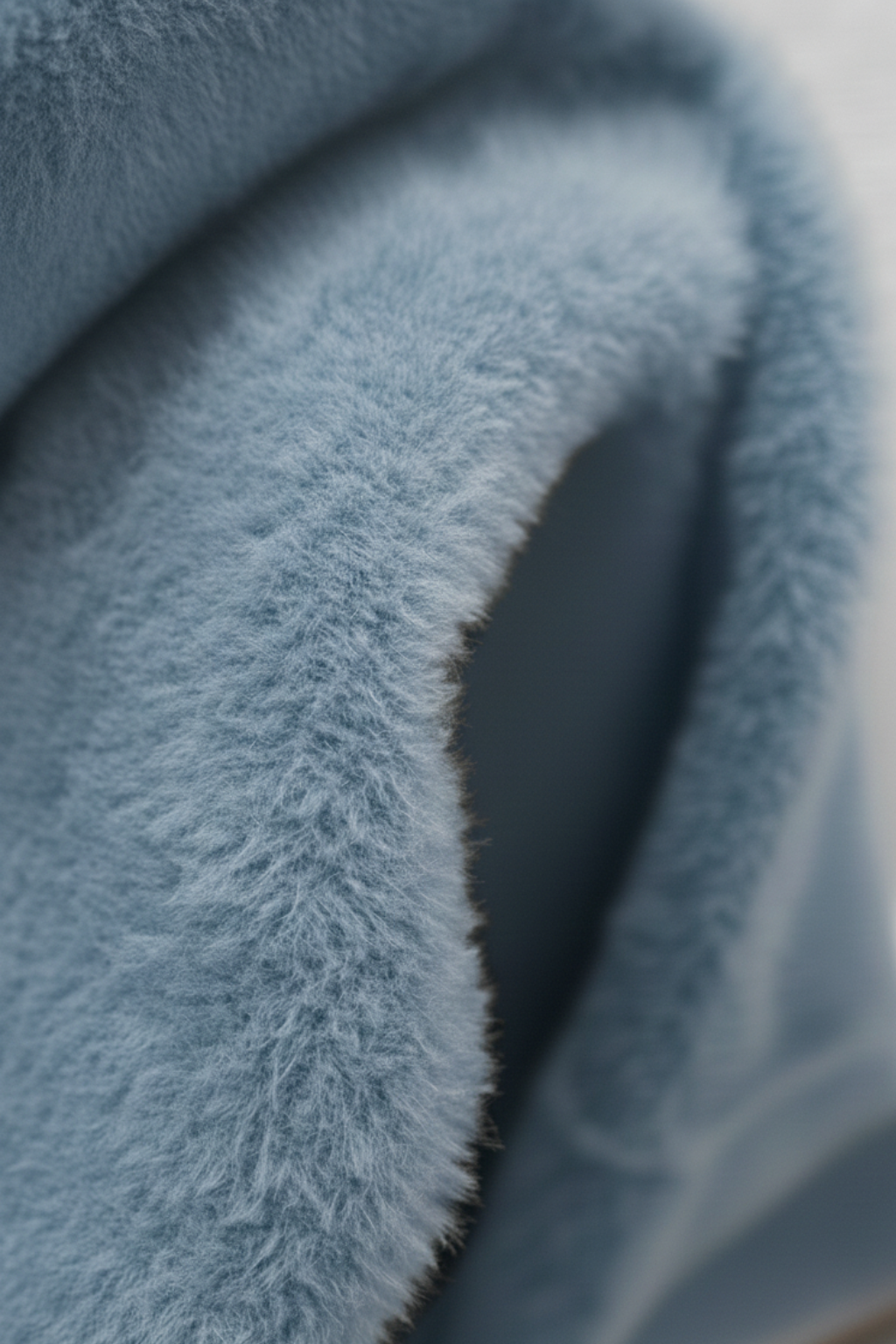 Women's Sweaters : Blue Fleece Lined Thermal Turtleneck Sweater in van Vanda Liamo