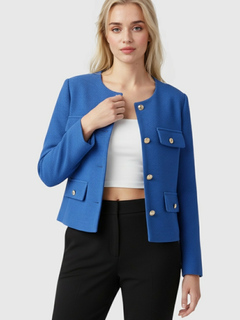 Women's Blue Winter Short Jacket