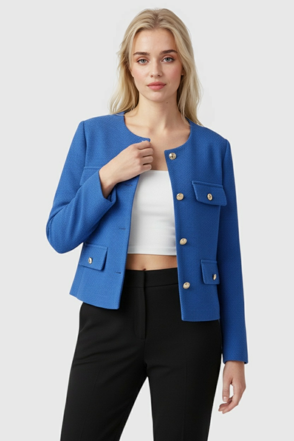 Women's Blue Winter Short Jacket
