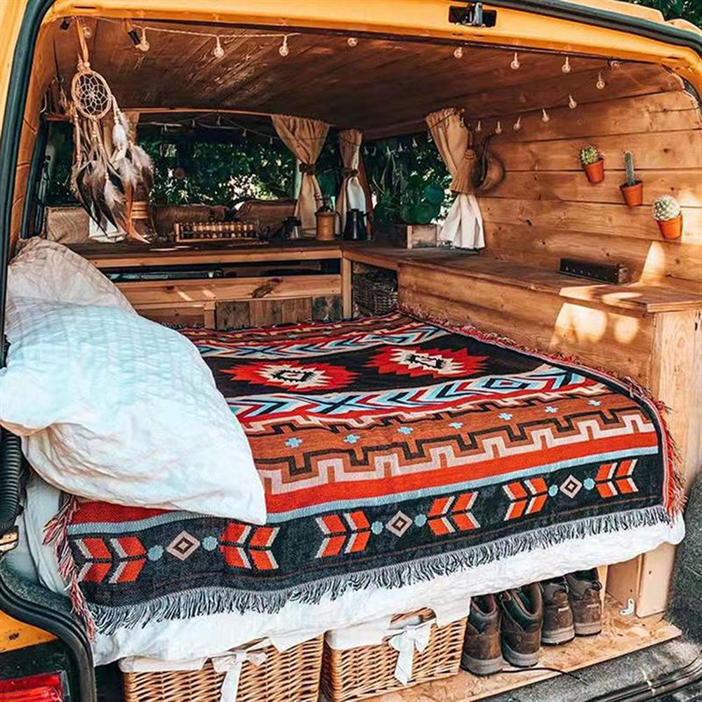 house & garden : Boho Picnic Blanket in van Vandaliamo