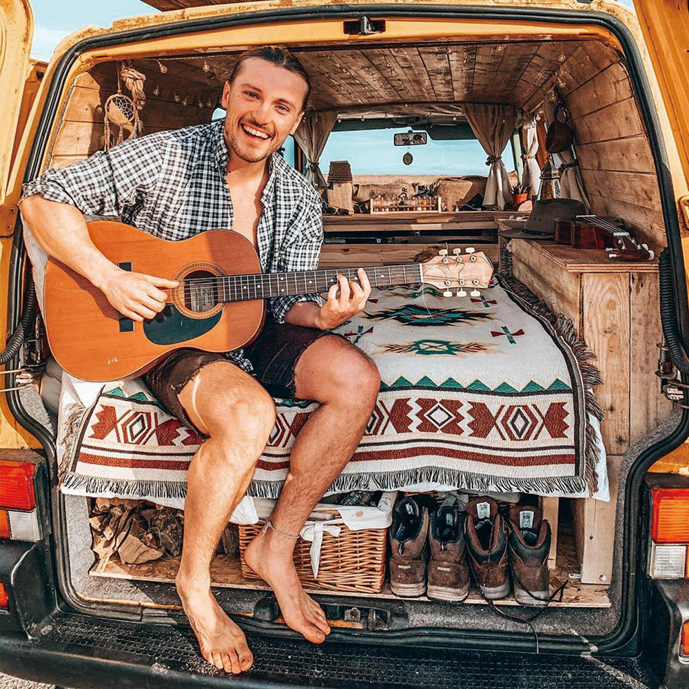 house & garden : Boho Picnic Blanket in van Vandaliamo