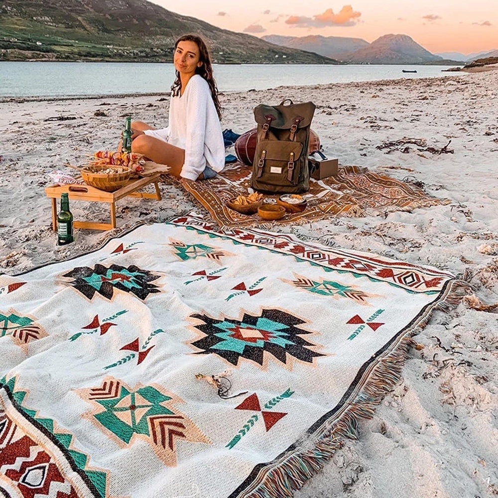 house & garden : Boho Picnic Blanket in E van Vandaliamo