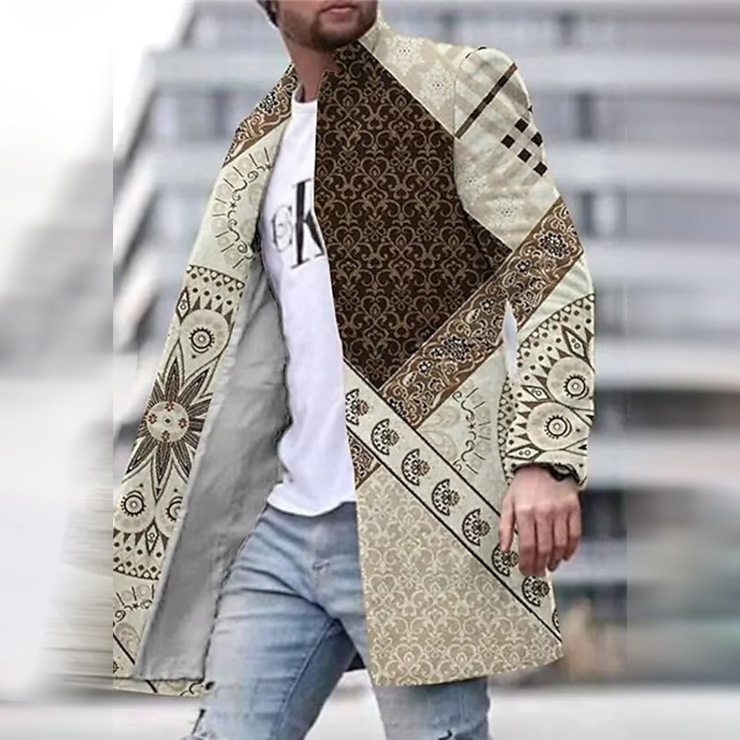 Menswear/Outerwear : Men's Fashion Jacket - Unique Abstract Pattern, Laurent in van Vanda Liamo