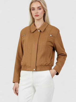 Women's Brown Bomber Jacket