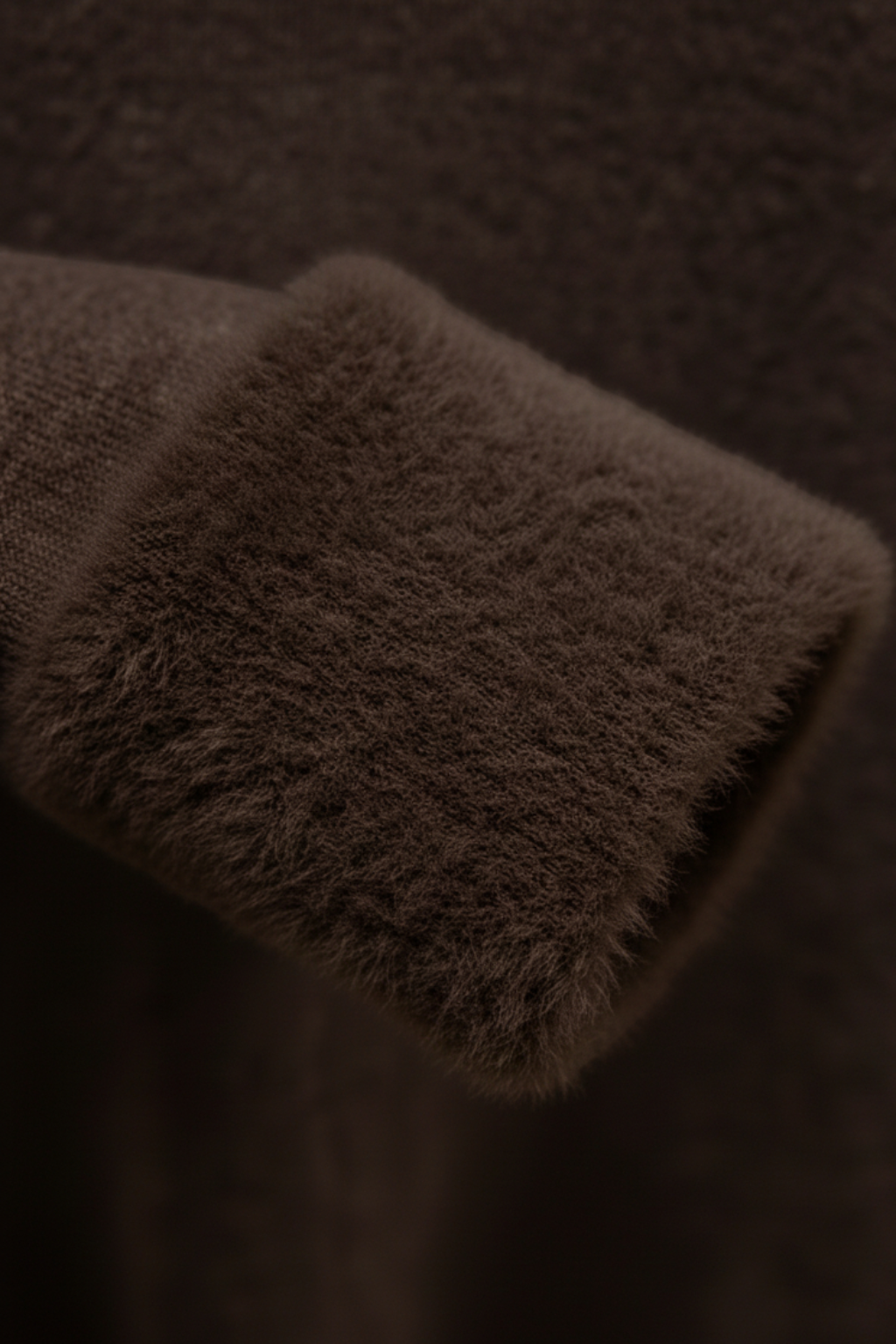 Women's Sweaters : Brown Fleece Lined Thermal Turtleneck Sweater in van Vanda Liamo