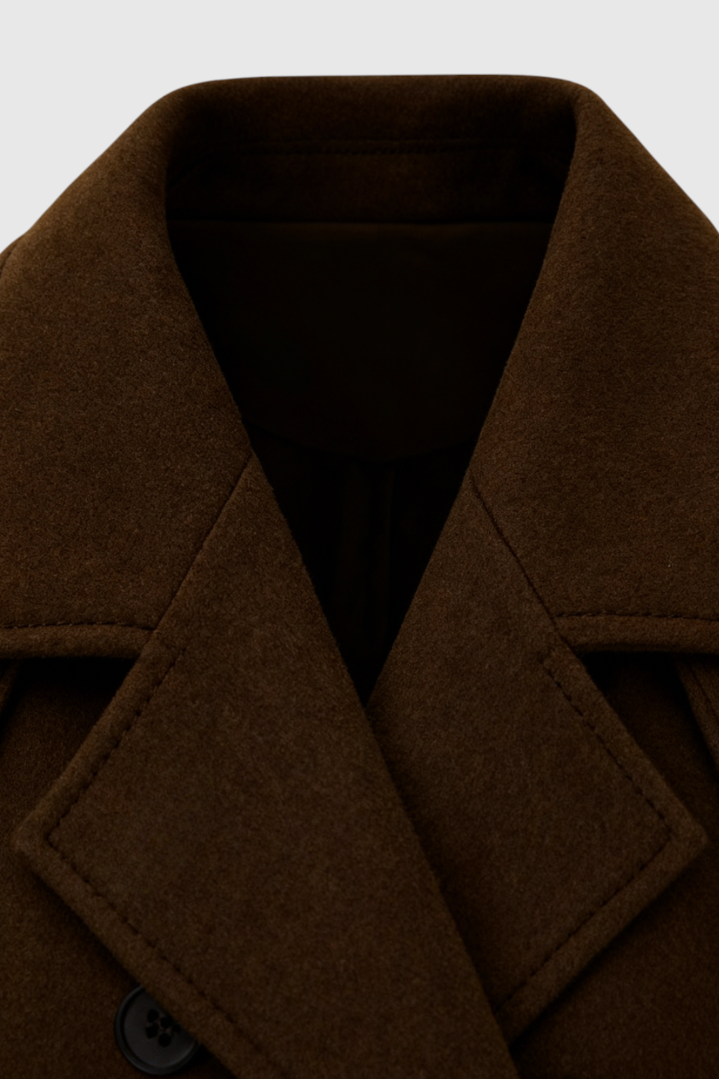 Coat : Women's Classic Long Brown Double-Breasted Trench Coat with Belt in van Vanda Liamo