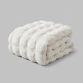 Bubble Fleece Throw Blanket - Plush Soft Couch Blanket