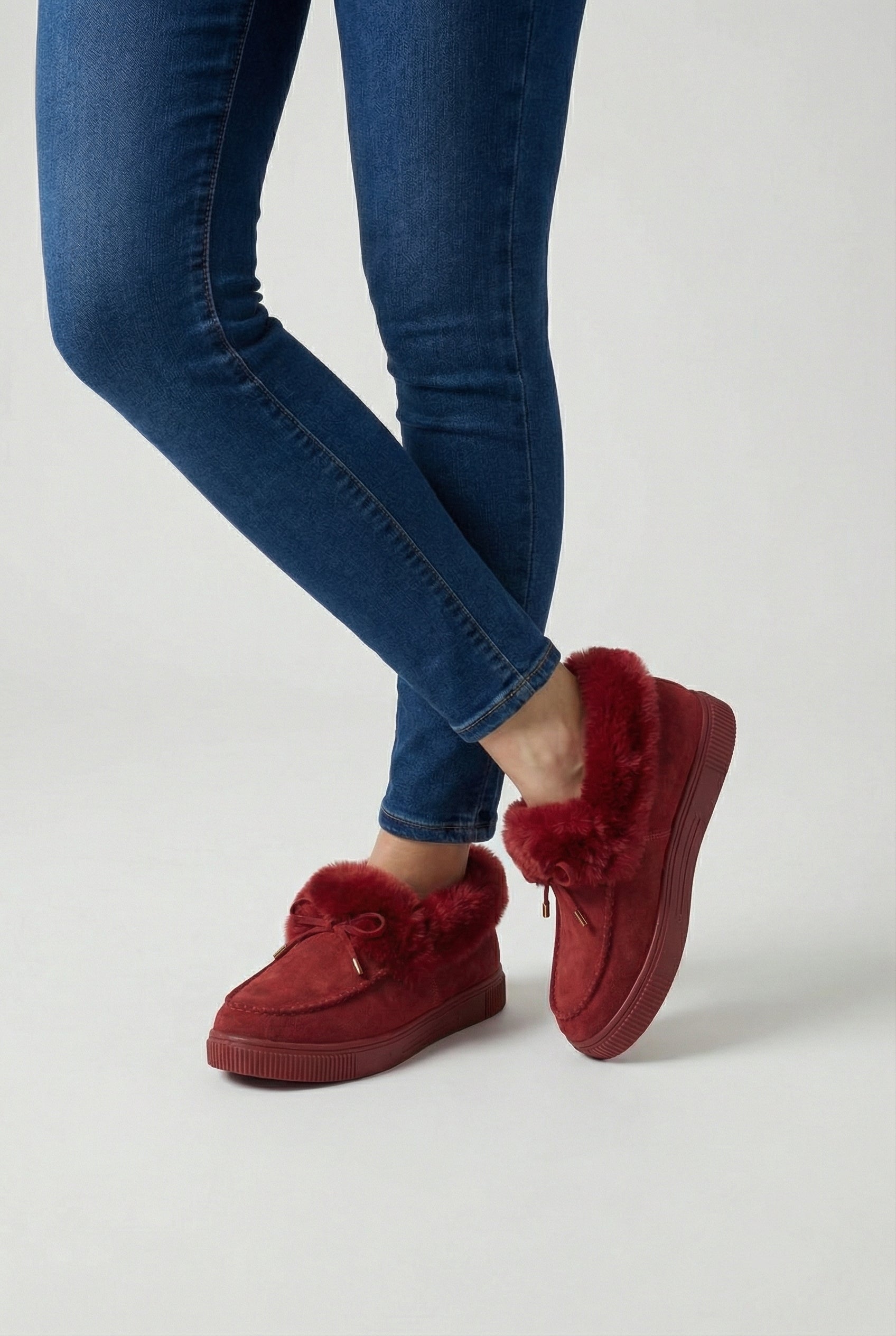 Women’s Snow Boots : Burgundy Winter Boots for Women in van Vanda Liamo