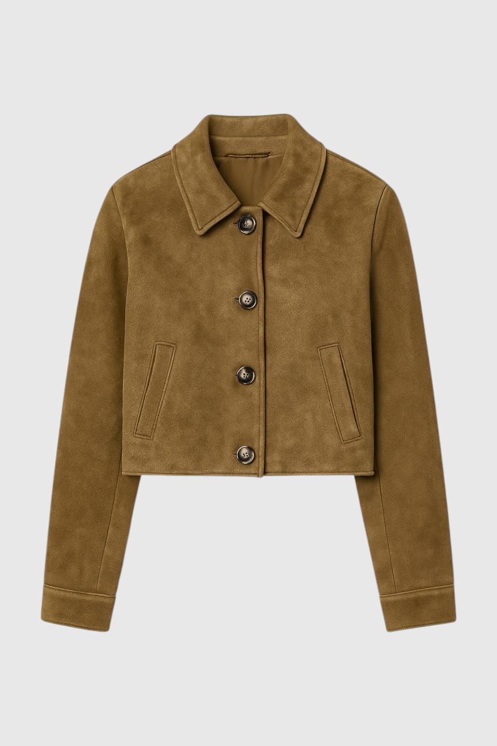 Jacket : Casual Long Sleeve Jacket in Brown van Vanda Liamo