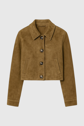 Jacket : Casual Long Sleeve Jacket in Brown van Vanda Liamo