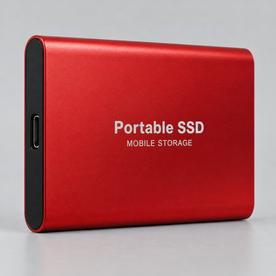 Gadgets & Electronics : External SSD for PS5 Xbox - Aluminum, USB-C, ready to use in Red van Sansoti