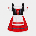 Dirndl Dress for Women - Red Lace, Oktoberfest Style