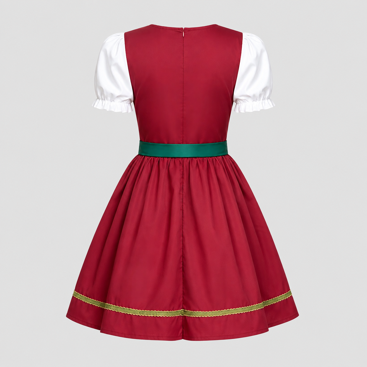 Women's Bavarian Dirndl Dress - Classic Folk Style, Apron