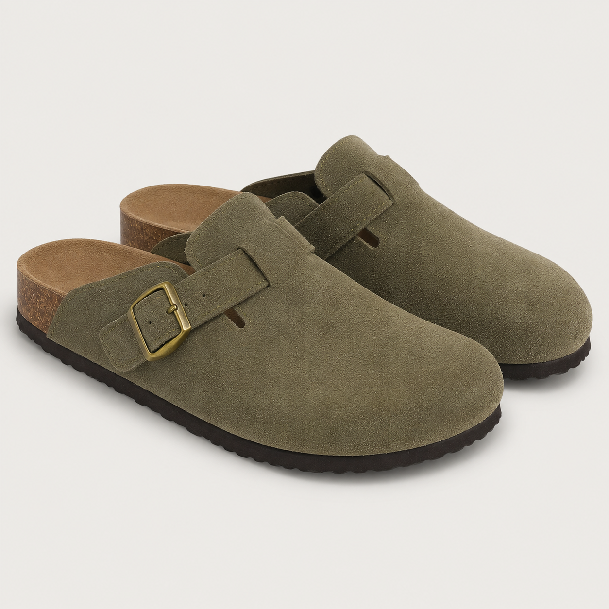 Women's Orthopedic Suede Cork Footbed Slippers