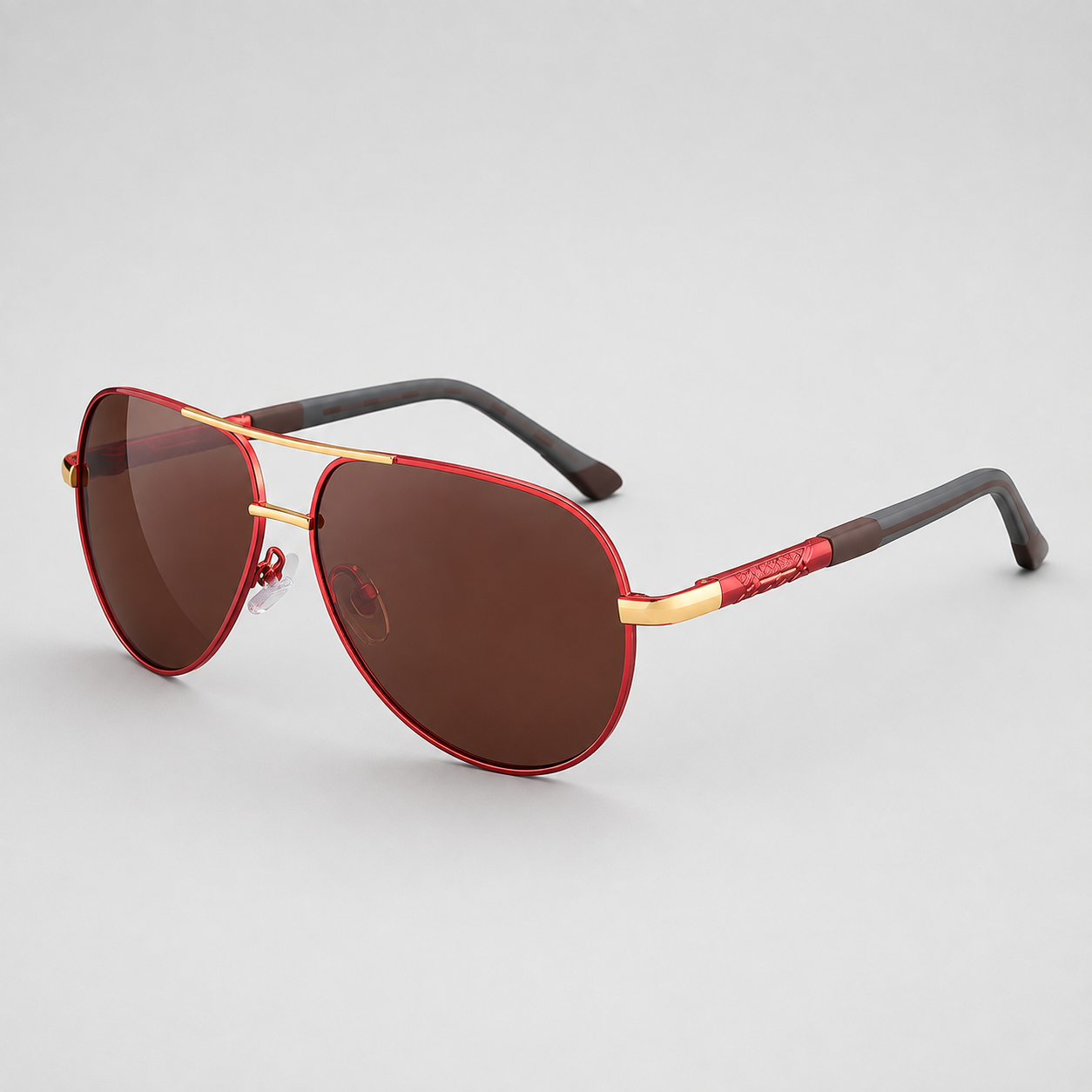 Men's Polarized Sunglasses - Aluminum Vintage Silver-Black