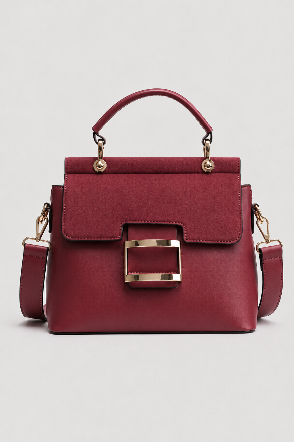 Elegant Compact Handbag – Structured Silhouette with Refined Clasp