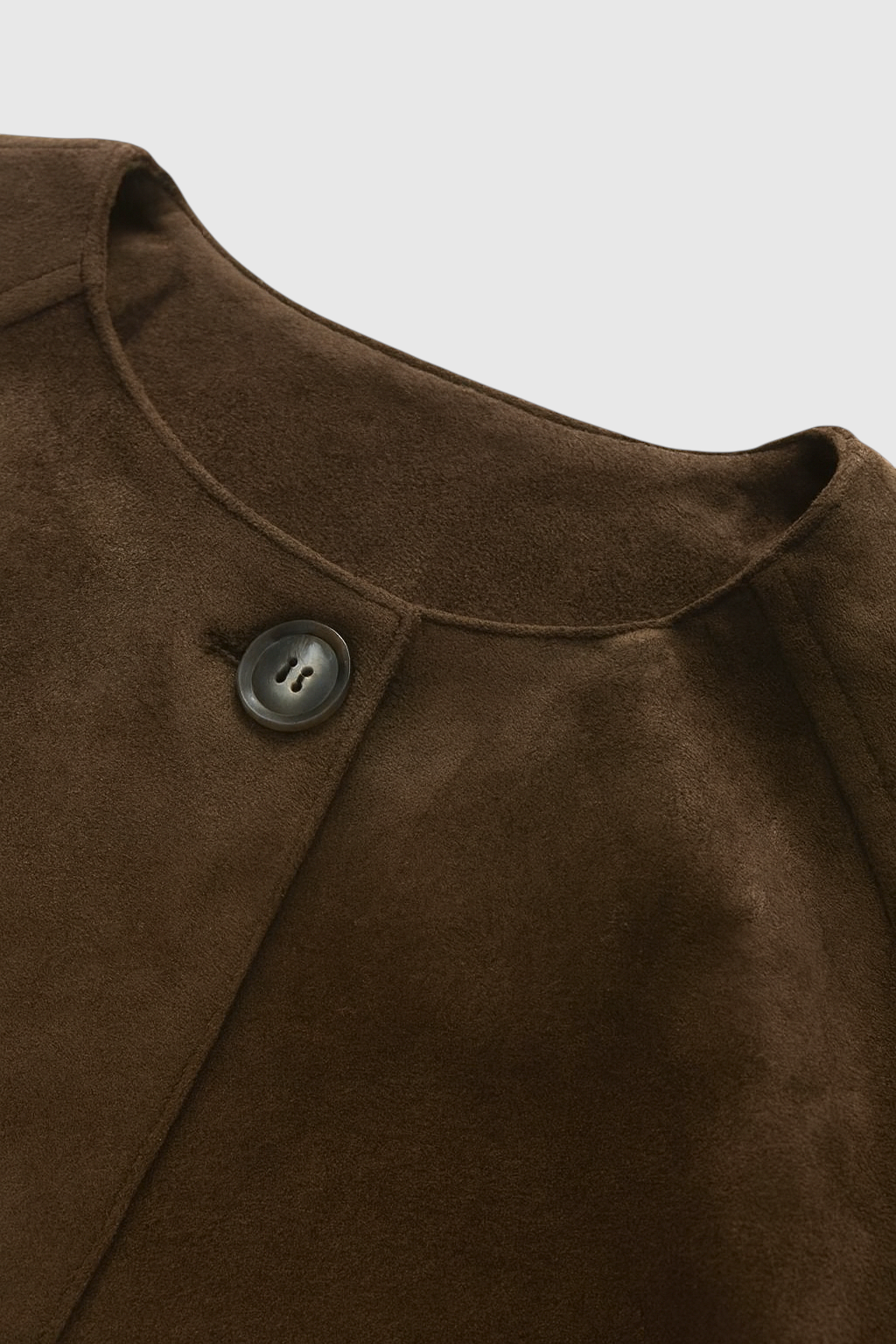 Jacket : Women's Crew Neck Jacket - Coffee in van Vanda Liamo