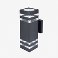 Outdoor Wall Lamp, Black Aluminum, Up/Down Warm LED