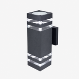 Outdoor Wall Lamp, Black Aluminum, Up/Down Warm LED