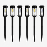 Outdoor Solar Garden Lights - Black LED Path Stakes (10-Pk)