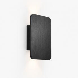 Wall Lamps : Indoor Rectangular LED Wall Lamp - Modern Metal Design in Black Small - 7 × 15 cm (2.8" × 5.9") van Floriva Dom