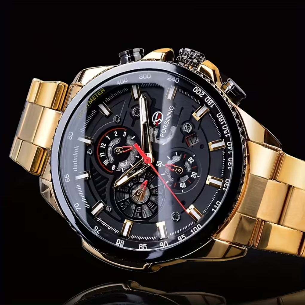Watch : Men's Automatic Mechanical Watch in Gold van Vandaliamo