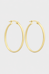 Classic Oval Hoop Earrings – Refined Polish & Face-Framing Elegance