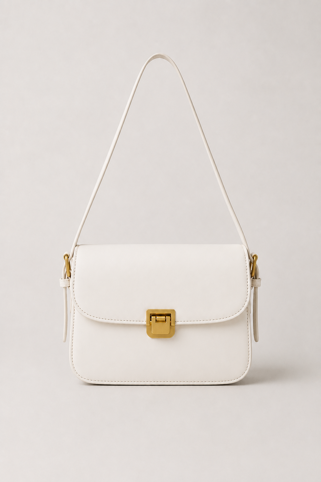 Schoudertas : Compact Shoulder Bag - Elegant, Practical & Always Stylish in White van Vandaliamo