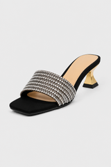 Crystal Wide-Strap Sculpted Heels – Square Toe & Gala Elegance
