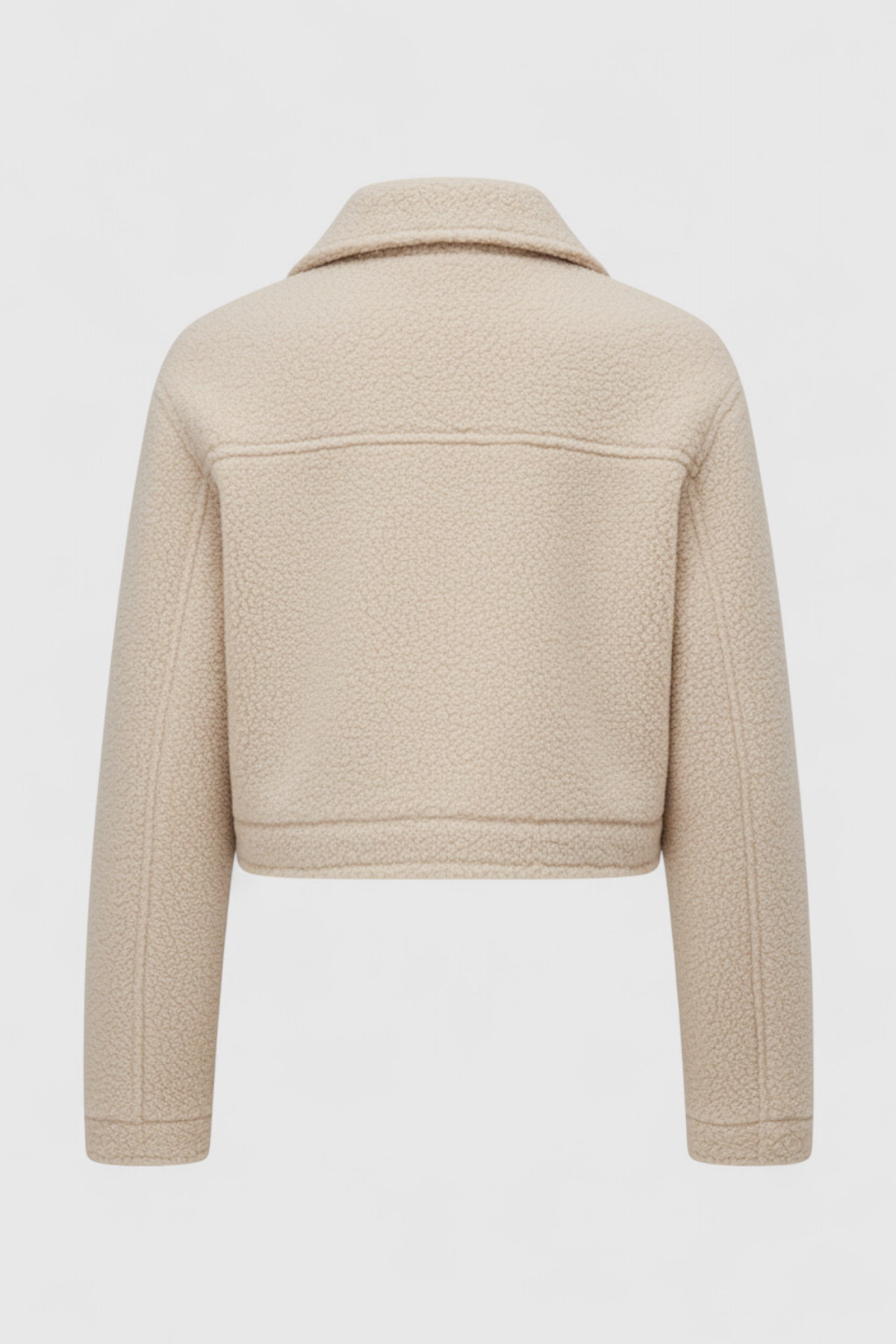 Jacket : Women's Beige Zip-Up Jacket in van Vanda Liamo