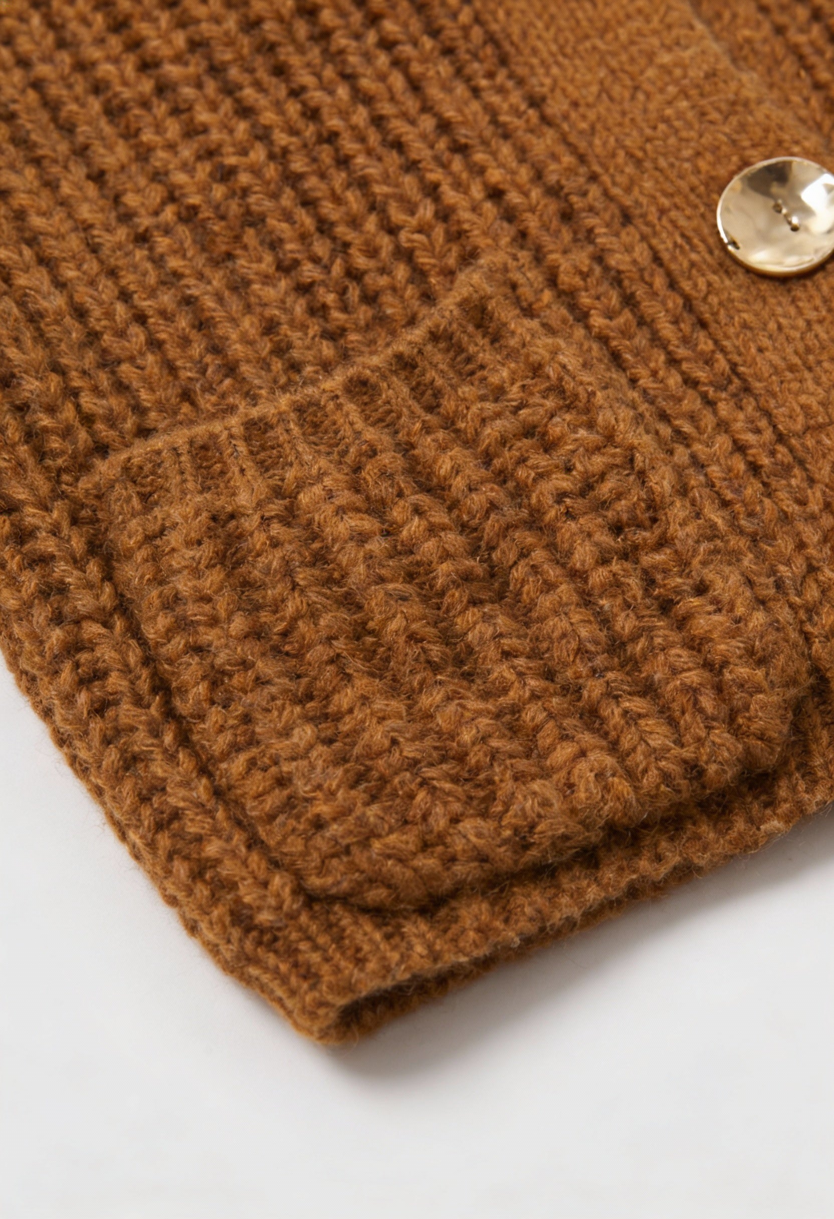 Cardigan : Women's Brown Knit Cardigan in van Vanda Liamo