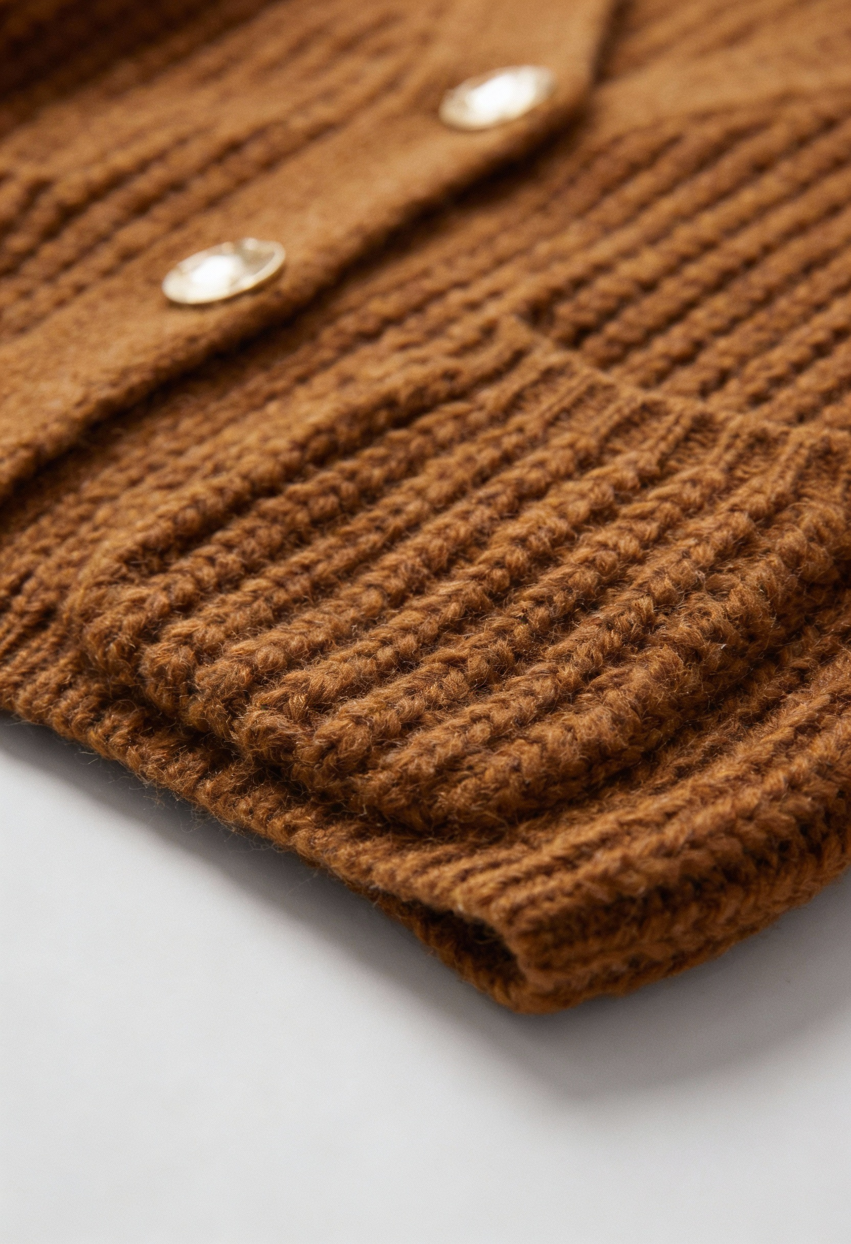 Cardigan : Women's Brown Knit Cardigan in van Vanda Liamo