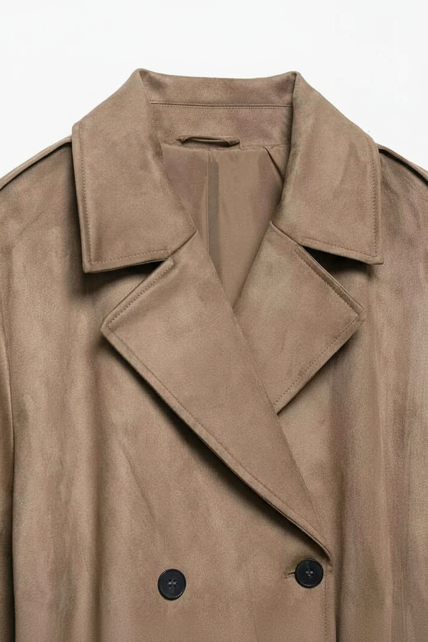 Coat : Women's Brown Coat with Belt in van Vanda Liamo
