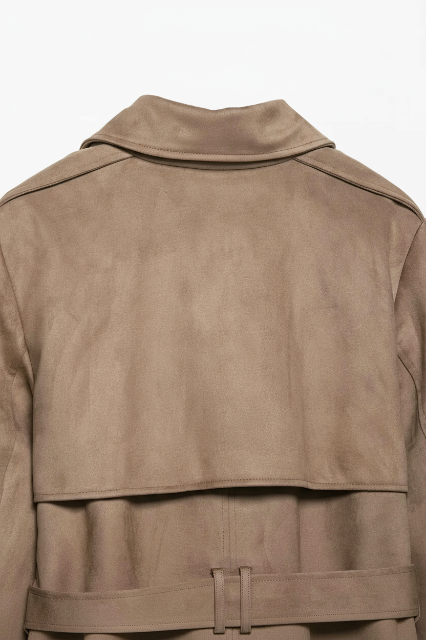 Coat : Women's Brown Coat with Belt in van Vanda Liamo