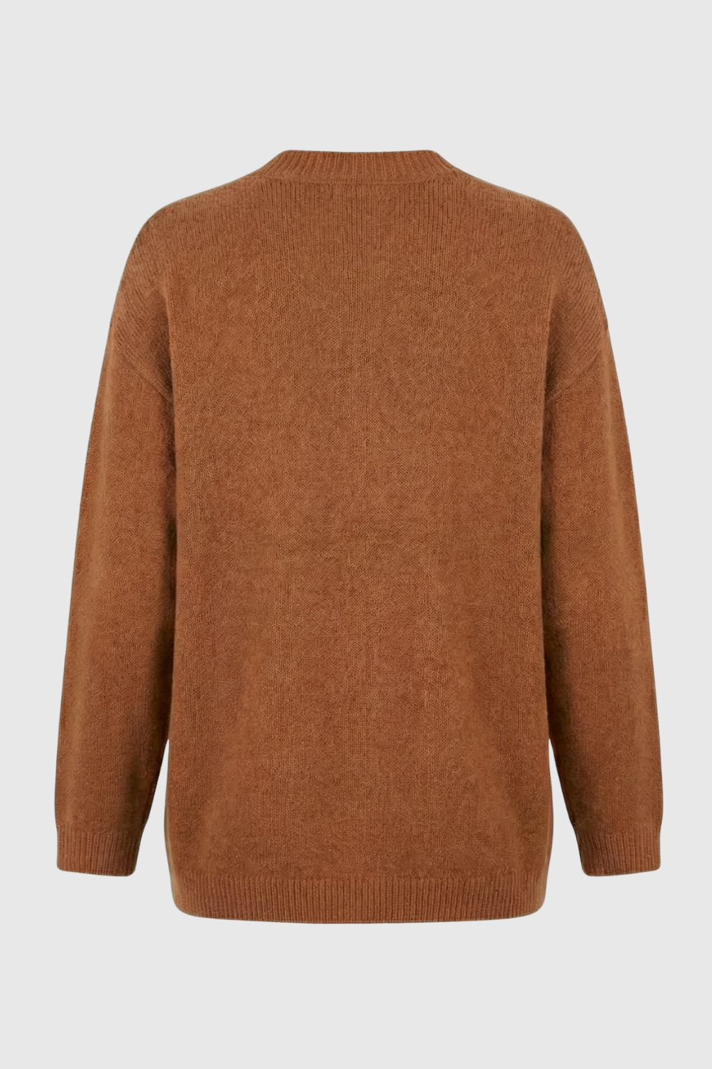 Cardigan : Women's Brown V-Neck Knit Cardigan in van Vanda Liamo