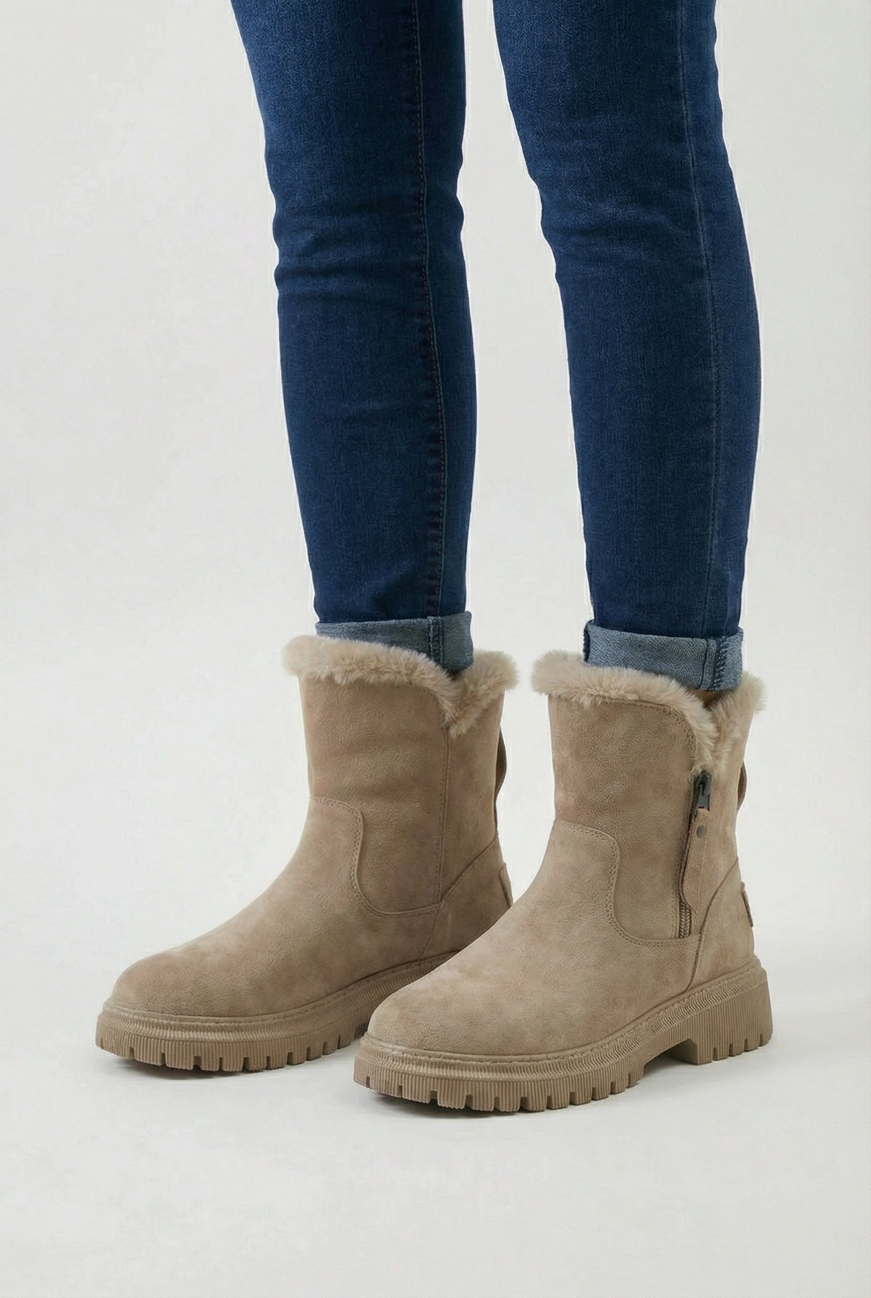 Women's Boots : Women's Brown Waterproof Insulated Anti-Slip Winter Snow Boots for Extreme Cold in van Vanda Liamo