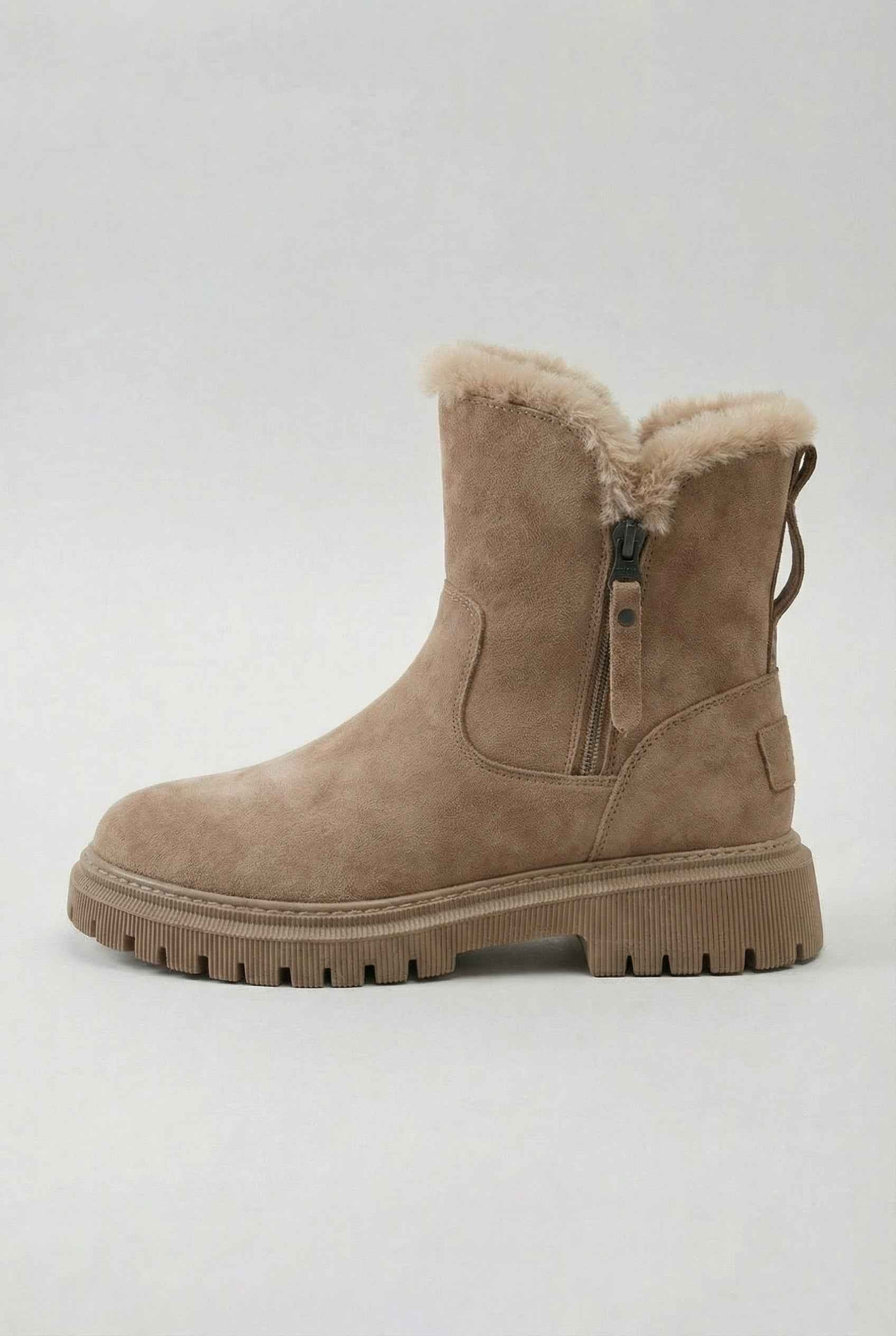 Women's Boots : Women's Brown Waterproof Insulated Anti-Slip Winter Snow Boots for Extreme Cold in van Vanda Liamo