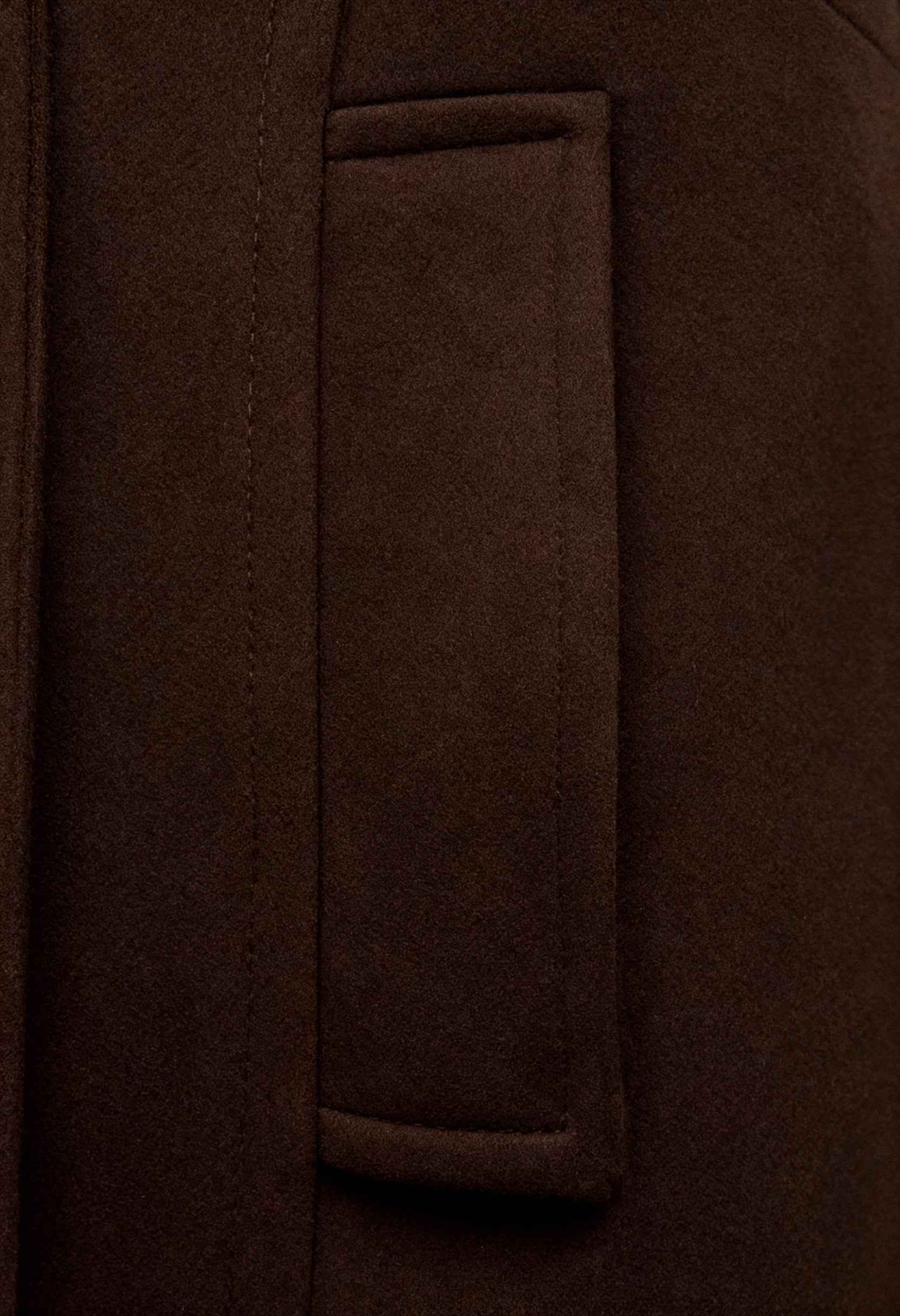 Coat : Women's Trench Coat - Classic Brown Cotton Blend for All-Season Wear in van Vanda Liamo