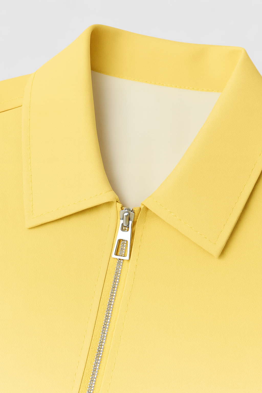 Jacket : Women's Yellow Lightweight Bomber Jacket - Casual Zip-Up Style in van Vanda Liamo