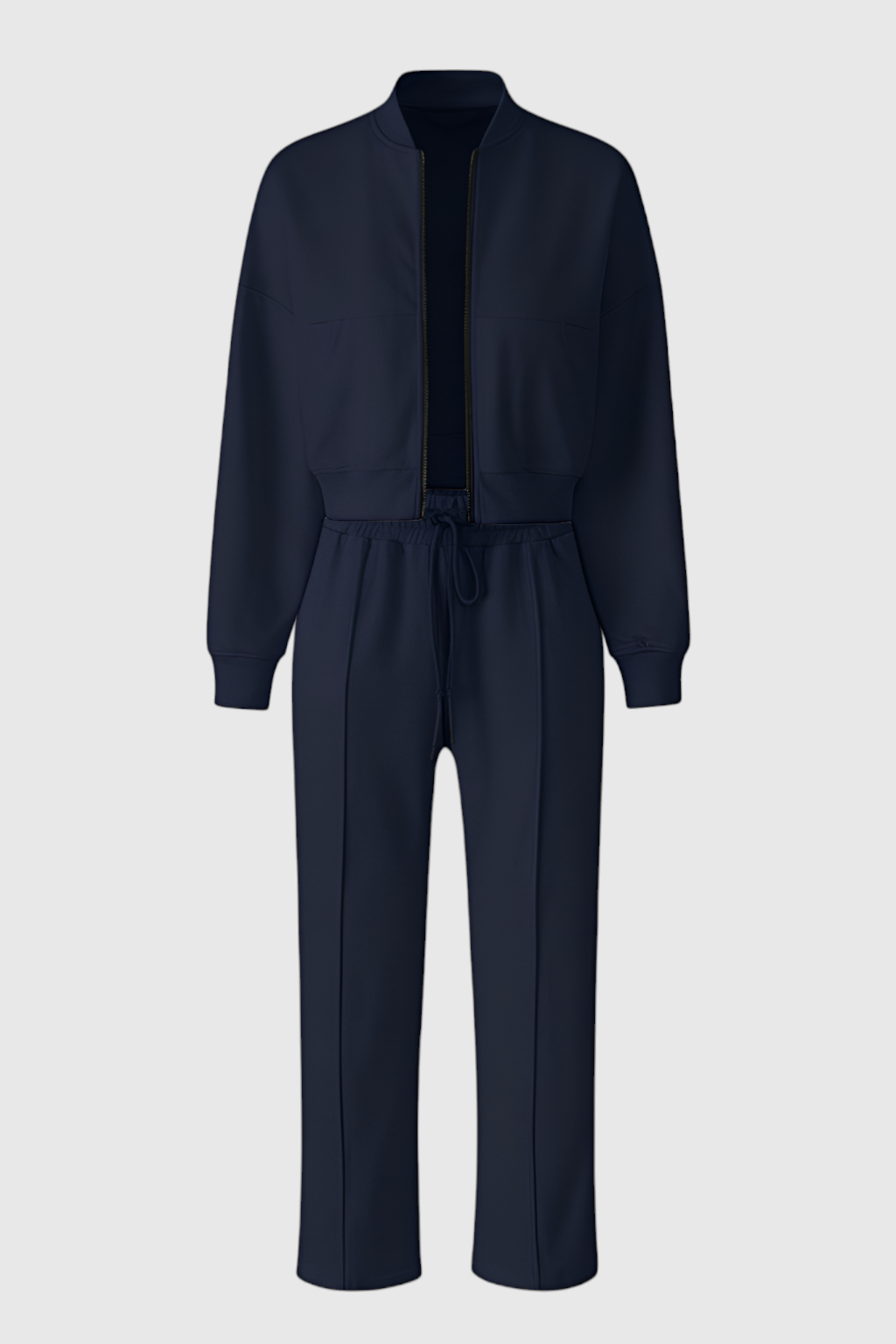 Women's Set : Women's Casual Dark Blue Sweatshirt Pants Set in Dark Blue van Vanda Liamo