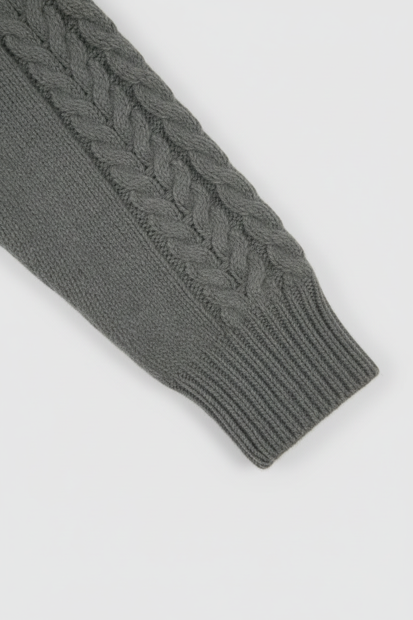 Cardigan : Women's Casual Dark Gray Knit Cardigan in van Vanda Liamo