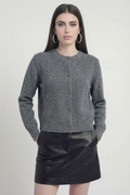 Women's Casual Gray Knit Cardigan