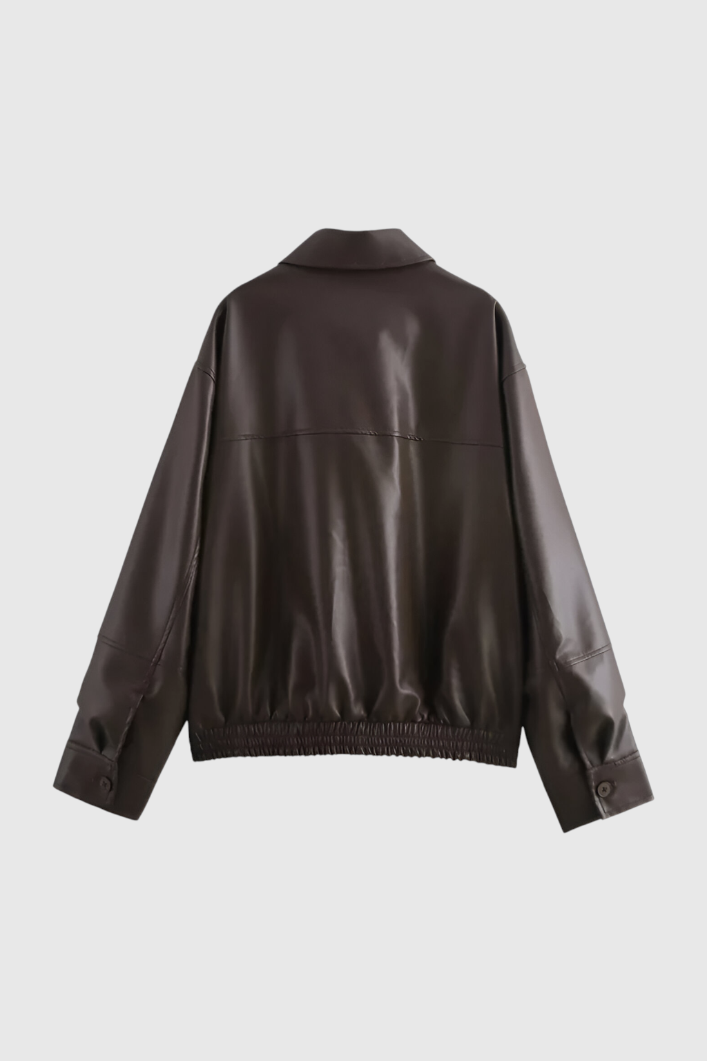 Jacket : Women's Black Faux Leather Aviator Jacket - Warm Winter Coat, S-XL in van Vanda Liamo