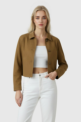 Dames Suède Casual Jas - Zacht & Stijlvolle Bovenkleding
