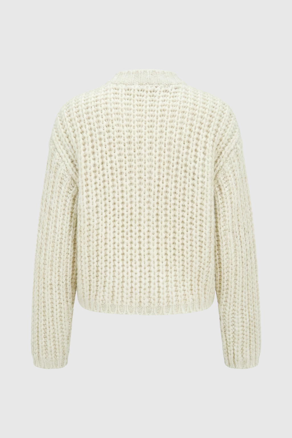 Cardigan : Women's Casual White Knit Cardigan in van Vanda Liamo