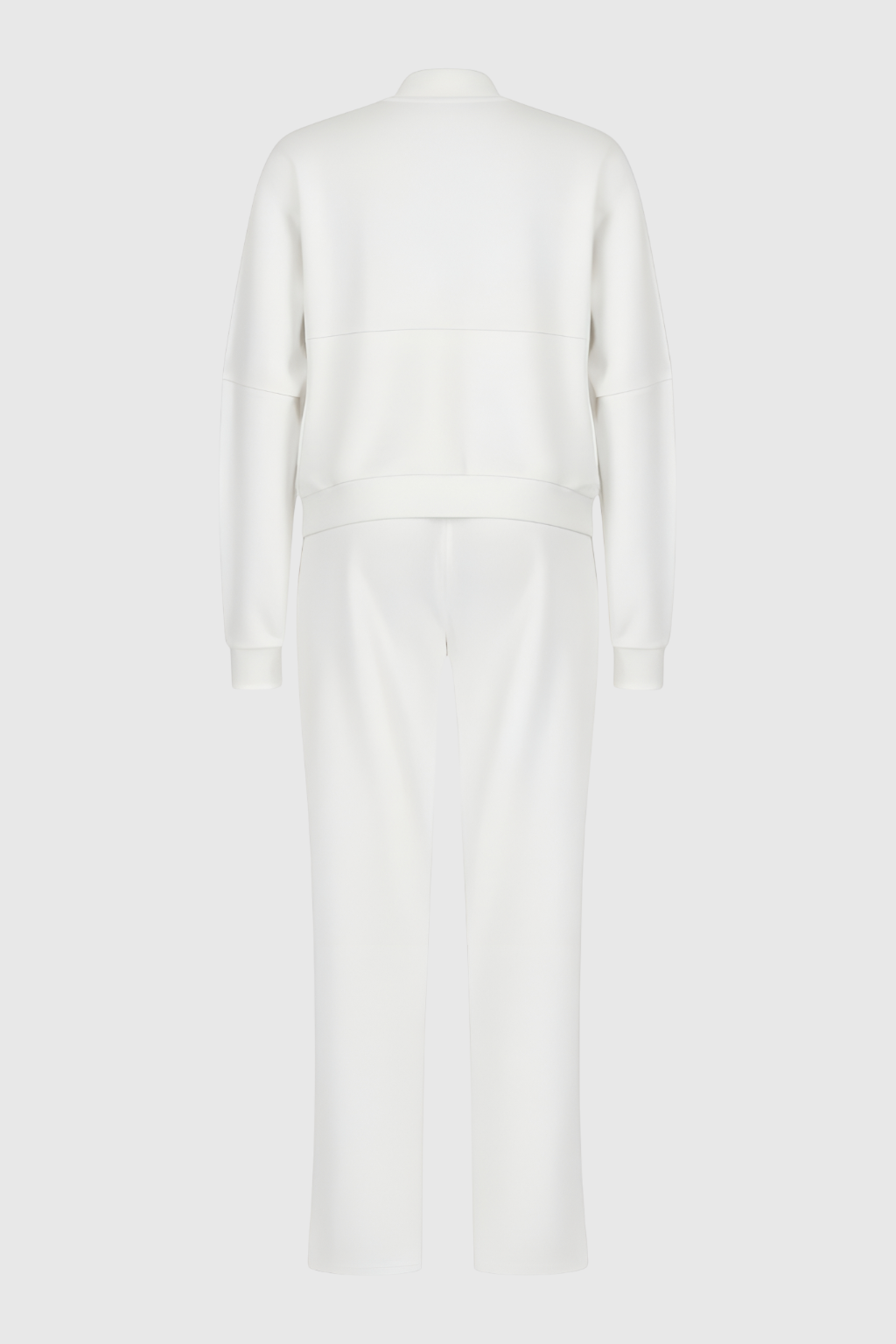 Women's Set : Women's White Fleece Sweatshirt & Jogger Pants Set - Casual 2-Piece Outfit in van Vanda Liamo