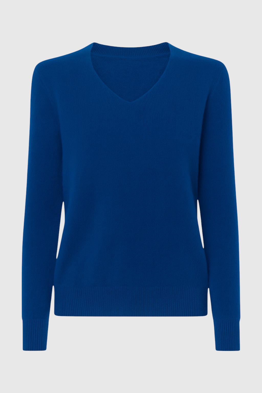 Sweater : Women's Dark Blue V-Neck Sweater in Dark Blue van Vanda Liamo