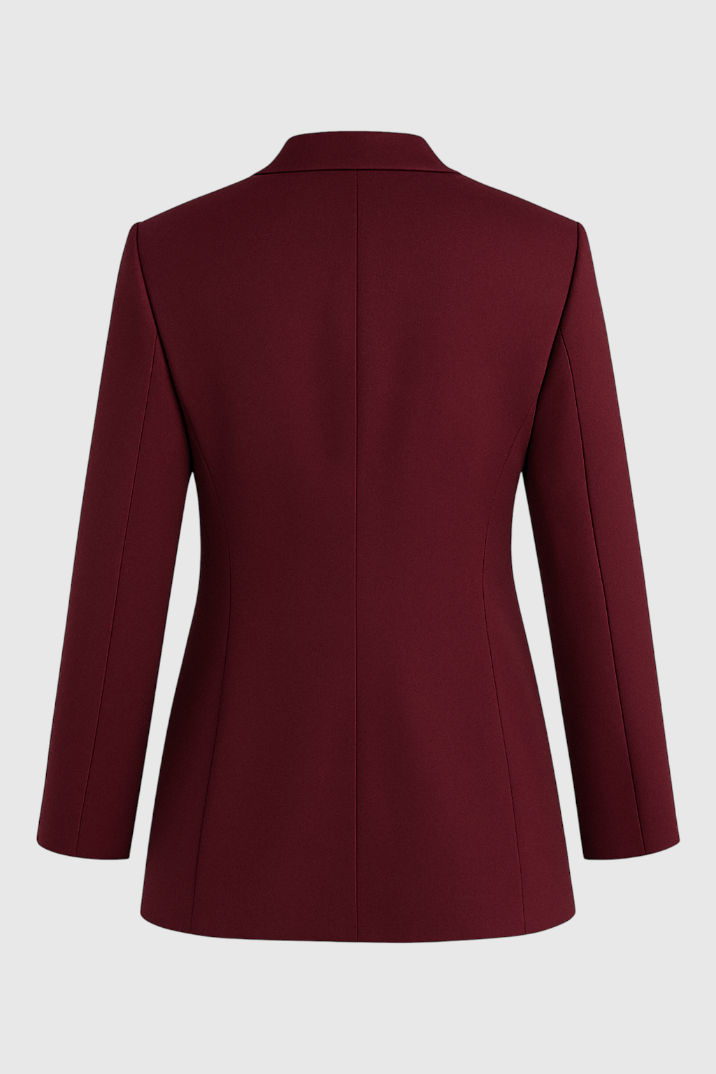 Coat : Women's Blazer - Burgundy Long Sleeve Professional Jacket in van Vanda Liamo